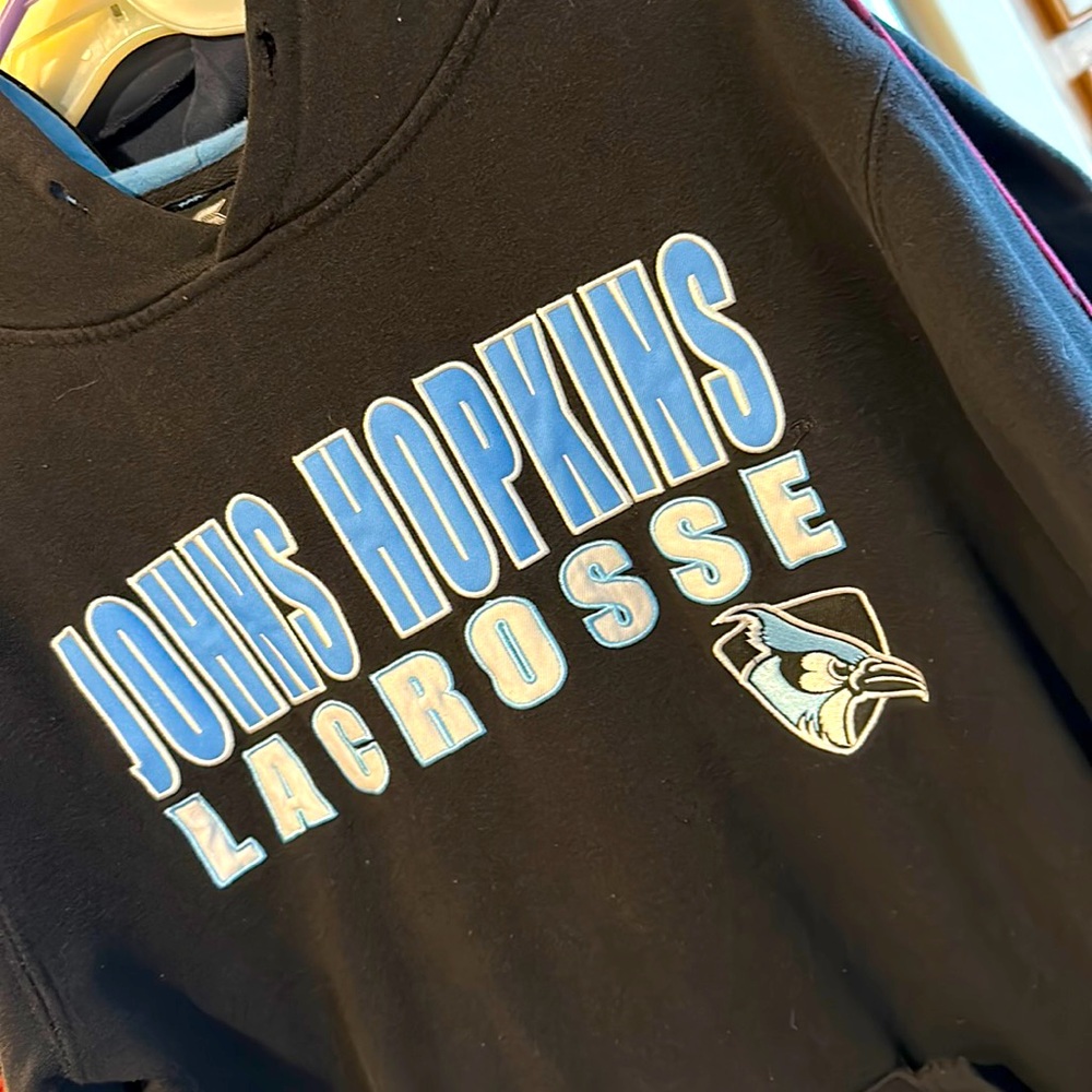 Johns Hopkins Embroidered LAX Hoodie